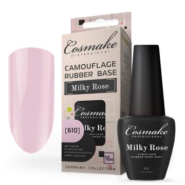 0610 УФ Гель База Milky Rose молочно-розовая strong Cosmake